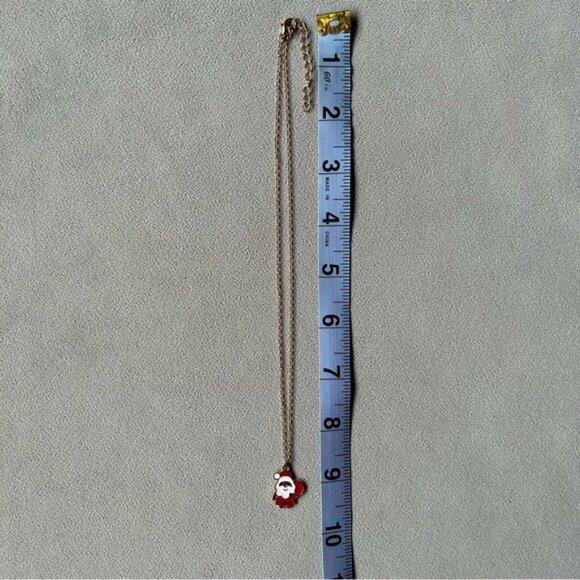 Santa Claus Necklace ~ Adjustable Gold-Tone ~ Brand New - Picture 3 of 6
